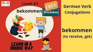 Learn German for Beginners | A1 Level | Verb Conjugation #9 | bekommen  (to receive, get)