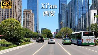 Driving in Xi'an - a 'world historic city' with a population of 13 million - 4K