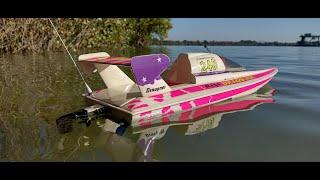 Vintage RC boat - Graupner Mega Dragstar - first short test