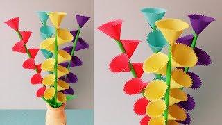 Handmade Paper Craft | Easy and beautiful paper flower making | DIY flowers