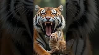 Tiger roars loud — cat mocks him with a tiny meow and wins 06