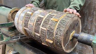 Amazing Woodturning Crazy - Extremely Bold Idea And Beautiful With Amazing Results On Lathe