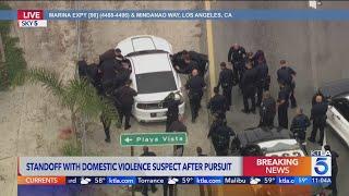 Officers swarm driver after pursuit, standoff