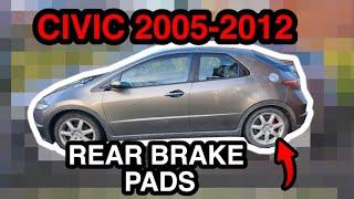 Honda Civic Mk8 rear brake pad replacement