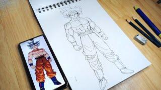 How to Draw Goku (Full Body) | Drawing Goku Super Saiyan - Dragon Ball Z