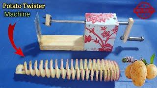 How to Make Spiral Potato at Home | Potato Twister Machine | Potato Cutter Machine | TM Makers