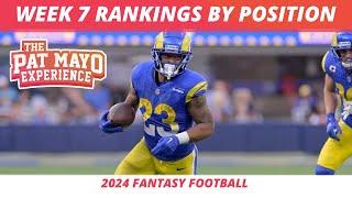 2024 Week 7 Rankings | 2024 Week 7 Fantasy Football Player Rankings By Position