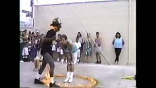 Fire-eating street performer, Venice Beach '96