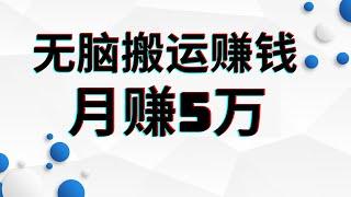 2022网赚，新手网上赚钱项目！无脑搬运赚钱，运气好一天赚5万！