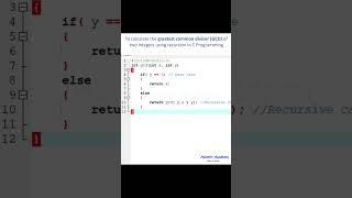 Greatest Common Divisor (GCD) using recursion