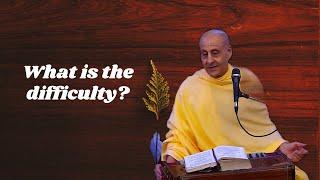 1st Dec. '24 | H.H. Radhanath Swami Maharaj | What is the difficulty | ISKCON Chowpatty Mumbai.