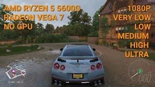 FORZA HORIZON 4 ON AMD RYZEN 5 5600G NO GPU || 1080P ALL GRAPHICS SETTINGS || GAMEPLAY