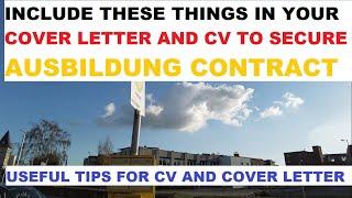 Include These Things in Your CV and Cover Letter For Ausbildung Contract (URDU VLOG)