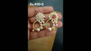 *Trendy  AD micro press nath approx 1.2 inch**450+$*