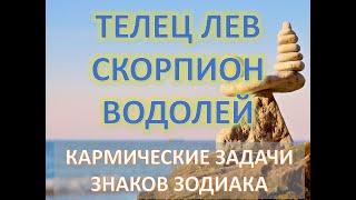 Телец️Лев️Скорпион️Водолей️ | КАРМИЧЕСКИЕ ЗАДАЧИ ЗНАКОВ ЗОДИАКА