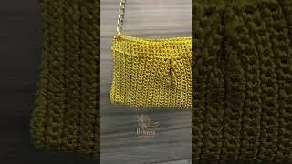 CLUTCH DE CROCHÊ NARA | em fio náutico na cor dourada 