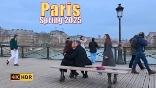 Paris, France - Spring in Paris, February 21, 2025 - Paris walking tour