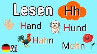 Deutsch Lesen Lernen - Der Buchstabe Hh - Klasse 1- Read in German Letter Hh - German Pronunciation