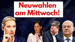 Eilmeldung! Ampel Koalition fällt auseinander! Neuwahlen am Mittwoch!