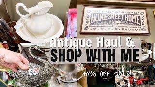 COME ANTIQUE SHOP WITH ME & HAUL! 85,000 sq ft mall! | Vintage Home Decor