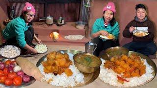 Darjeeling Village Cooking Food Chayotes Root Curry & Lentils With Rice||Nepali Village Life Style