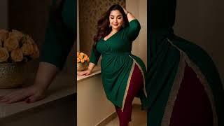 Plus size Dubai beautiful princess in green dress #plussize #princess #viralshort #shorts