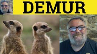  Demur Meaning - Demur Examples - Demur in a Sentence - Vocabulary for IELTS - Demur