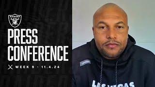 Coach Pierce on Coaching Changes, Bye Week | Raiders | NFL