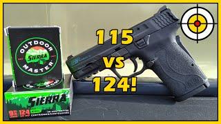 Worst Hollow Point Ever? 9mm Sierra Outdoor Master 115 vs 124 Grain Ballistic Gel Test!