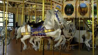 Merry-Go-Round Or Carousel Of Horses Rotates, No Riders