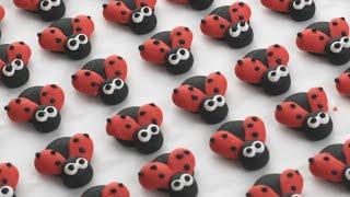 Edible Mini Ladybug Royal Icing Toppers