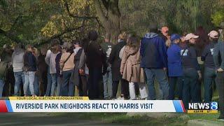 Riverside Park neighbors react to Harris visit