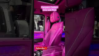 Mercedes G Wagon Mansory Carbon Black & Grey with shocking Pink interior #mercedes #gwagon #luxury