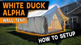 Setting Up a White Duck Wall Tent + NO BUGS EASY  FLOOR MODIFICATION