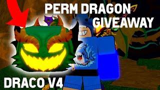 DRACO V4 GRIND + PERM DRAGON GIVEAWAY | BLOX FRUITS LIVE