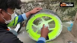 Motorcycle​ Fluorescent Yellow spray paint​