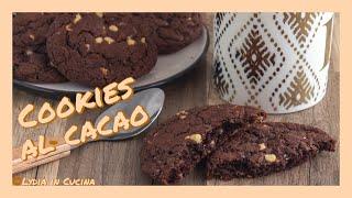 COOKIES al CACAO con gocce di CIOCCOLATO, facilissimi e SENZA IMPASTO.