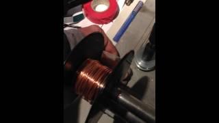 Coil winder, first test