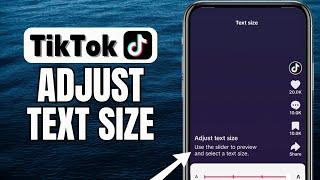 How To Adjust Text Size On TikTok | iOS & Android