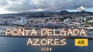 4K HDR Aerial Tour of Ponta Delgada, São Miguel Island | Explore the Azores Capital