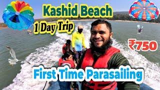 First Time Parasailing | Dar ke Aage Jeet Hai | Kashid Beach ️ | #vlog #beach #arabiansea