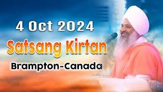 Live | Brampton Canada || Satsang Kirtan || 4-Oct-2024 || Sant Trilochan Darshan Das Ji