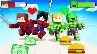 JJ Spiderman vs Mikey Hulk LOVE Giant Rush - Maizen Minecraft Animation