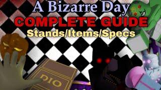 A Bizarre Day Complete Guide - How to get all Items,Stands,Specs