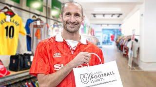 Giorgio Chiellini Goes Shopping For CLASSIC Football Shirts! - Shirt Shopping