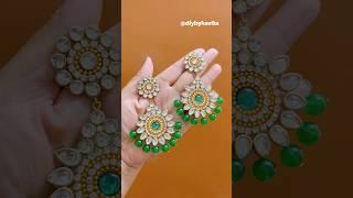 Trending Kundan Earrings#shorts #diycrafts #viralvideo #trending