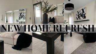 NEW HOME MAKEOVER 2025 | AMAZON CHANDELIER | NEW FURNITURE | CURTAIN TREATMENT | DECORATE WITH ME!