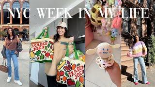 WEEK IN MY LIFE in the CITY | organize my apartment with me, trader joes haul, spending time alone!