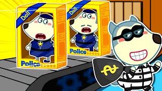 Mommy Wolf Become Police Doll? Learn About Jobs and Professions With Mommy Wolf | Cartoons for Kids