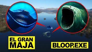 DRONE CATCHES CURSED BLOOP.EXE fighting EL GRAN MAJA AT HAUNTED LAKE in REAL LIFE!